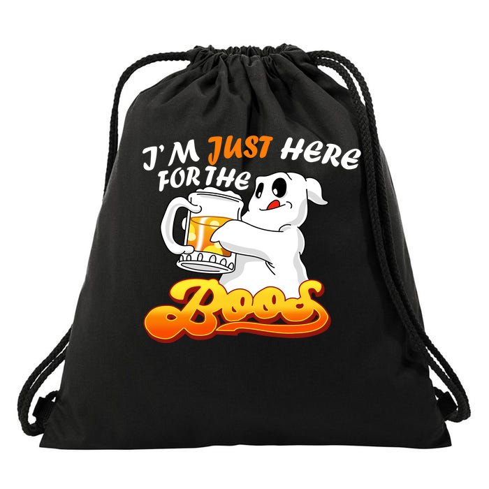 I'm Just Here For the Boos Fun Halloween Drawstring Bag