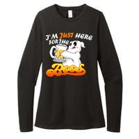 I'm Just Here For the Boos Fun Halloween Womens CVC Long Sleeve Shirt