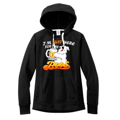 I'm Just Here For the Boos Fun Halloween Women's Fleece Hoodie