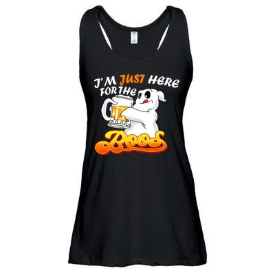 I'm Just Here For the Boos Fun Halloween Ladies Essential Flowy Tank