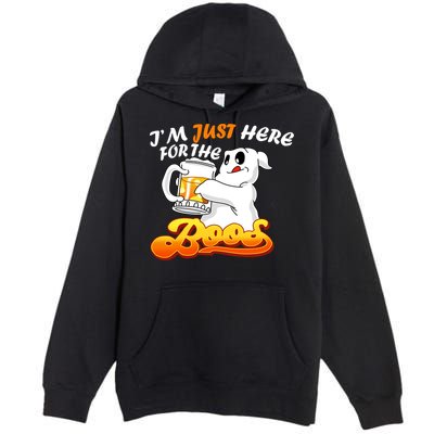 I'm Just Here For the Boos Fun Halloween Premium Pullover Hoodie