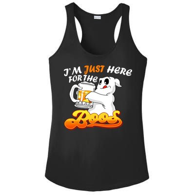 I'm Just Here For the Boos Fun Halloween Ladies PosiCharge Competitor Racerback Tank