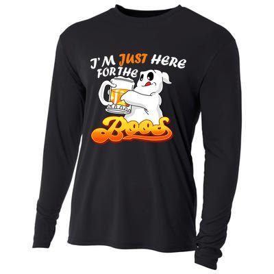 I'm Just Here For the Boos Fun Halloween Cooling Performance Long Sleeve Crew