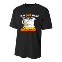 I'm Just Here For the Boos Fun Halloween Youth Performance Sprint T-Shirt