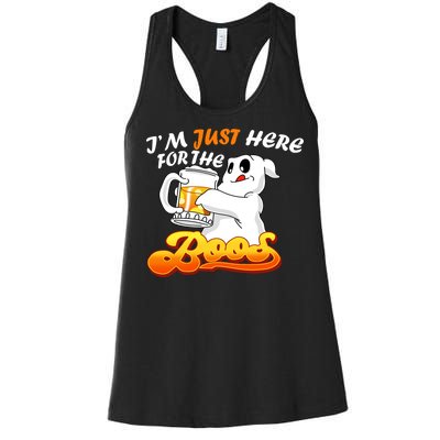 I'm Just Here For the Boos Fun Halloween Women's Racerback Tank