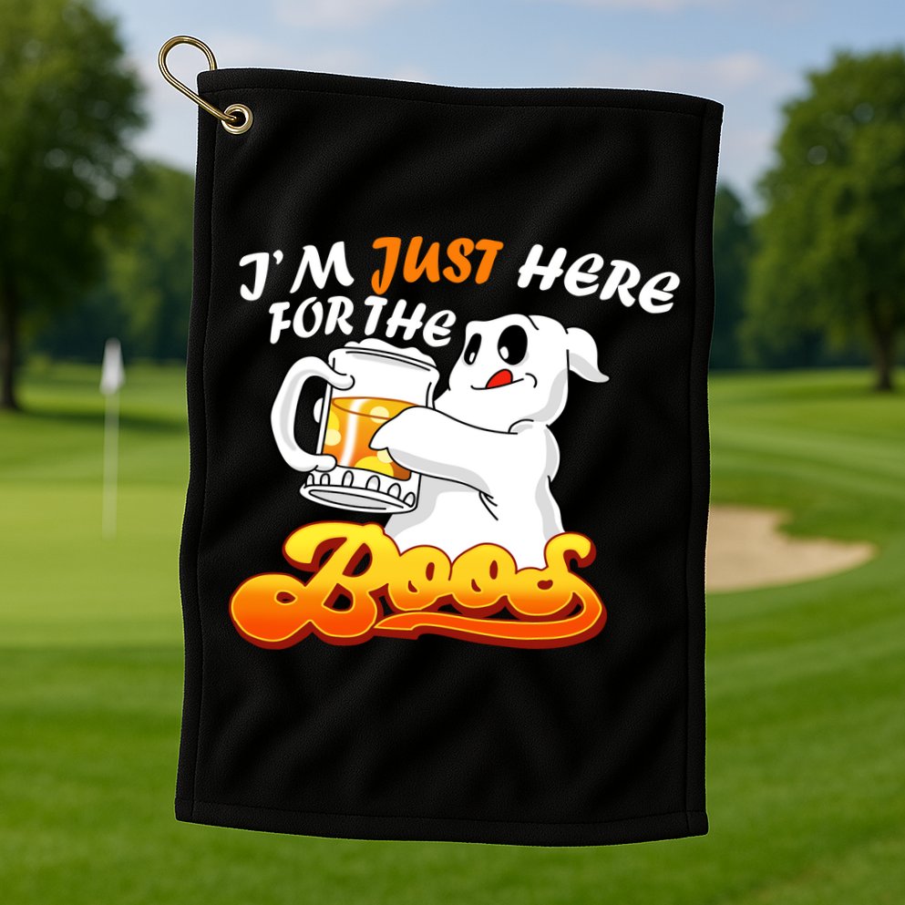 I'm Just Here For the Boos Fun Halloween Golf Towel