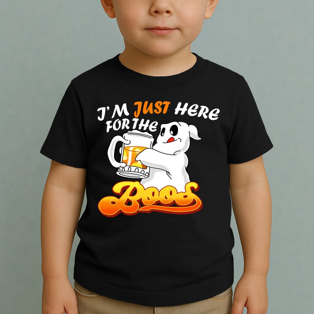 I'm Just Here For the Boos Fun Halloween Toddler T-Shirt