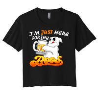 I'm Just Here For the Boos Fun Halloween Women's Crop Top Tee