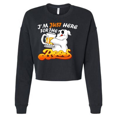 I'm Just Here For the Boos Fun Halloween Cropped Pullover Crew