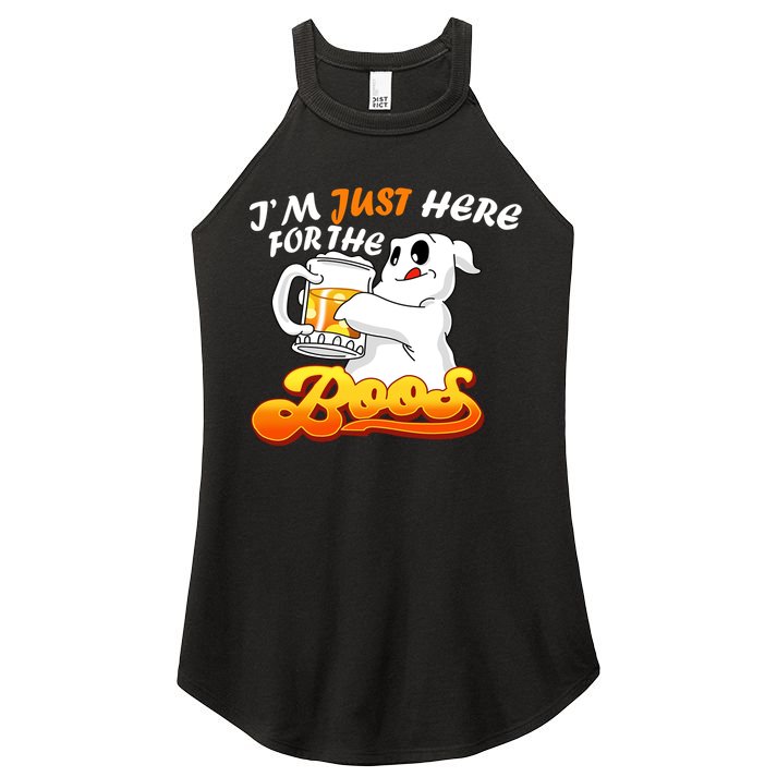 I'm Just Here For the Boos Fun Halloween Women's Perfect Tri Rocker Tank
