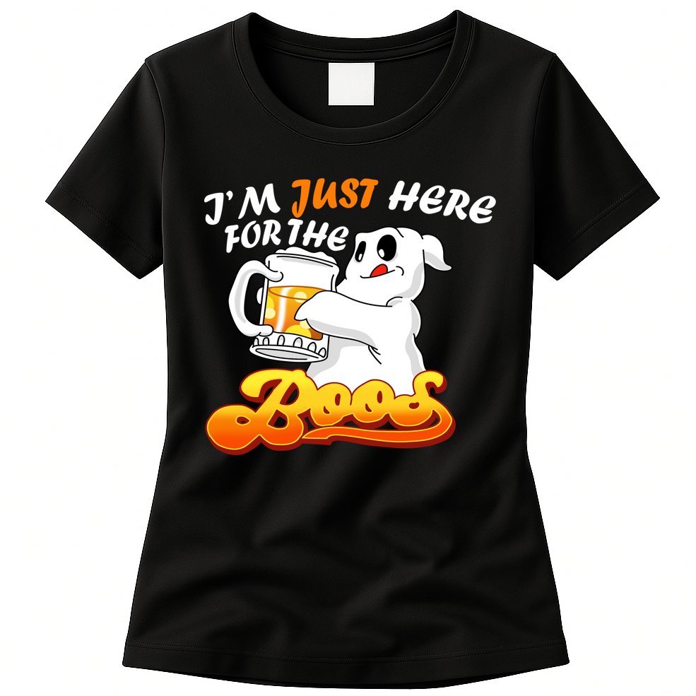 I'm Just Here For the Boos Fun Halloween Womens T-Shirt