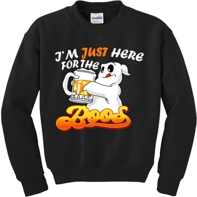 I'm Just Here For the Boos Fun Halloween Kids Sweatshirt