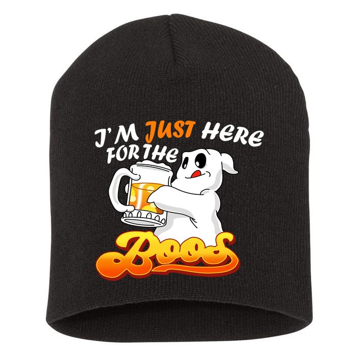 I'm Just Here For the Boos Fun Halloween Short Acrylic Beanie