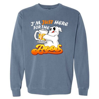 I'm Just Here For the Boos Fun Halloween Garment-Dyed Sweatshirt