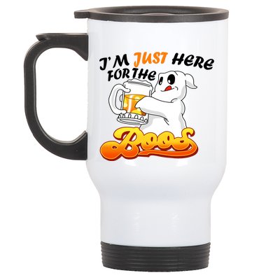 I'm Just Here For the Boos Fun Halloween Stainless Steel Travel Mug