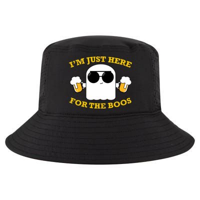 I'm Just Here for the Boos Funny Halloween Beer Ghost Emoji Cool Comfort Performance Bucket Hat