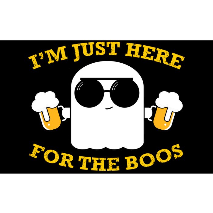 I'm Just Here for the Boos Funny Halloween Beer Ghost Emoji Bumper Sticker