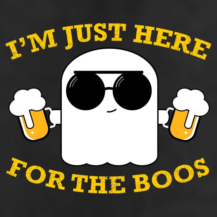 I'm Just Here for the Boos Funny Halloween Beer Ghost Emoji Trucker Hat
