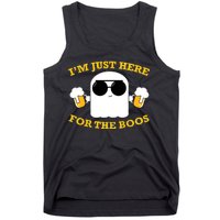 I'm Just Here for the Boos Funny Halloween Beer Ghost Emoji Tank Top