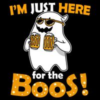 I'm Just Here For The Boos! Halloween Cooling Performance Crew T-Shirt