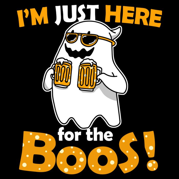 I'm Just Here For The Boos! Halloween Cooling Performance Crew T-Shirt