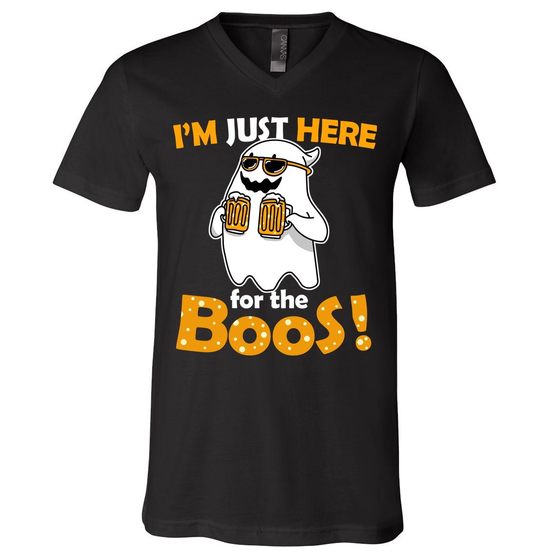 I'm Just Here For The Boos! Halloween V-Neck T-Shirt