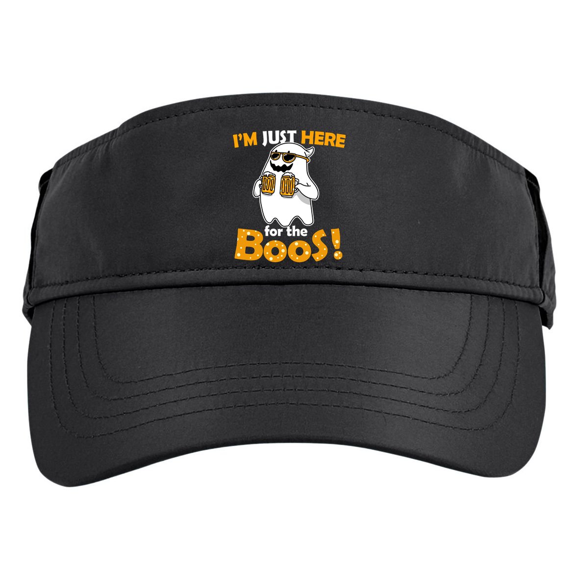 I'm Just Here For The Boos! Halloween Adult Drive Performance Visor