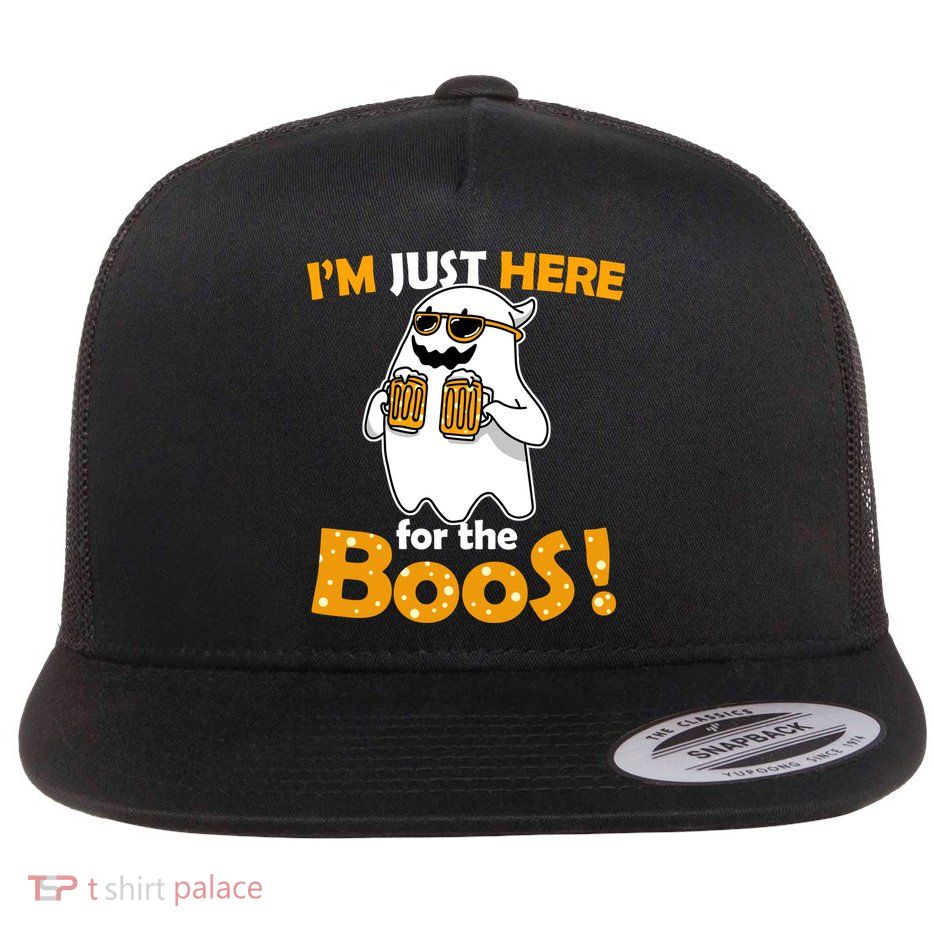 I'm Just Here For The Boos! Halloween Flatbill Hat