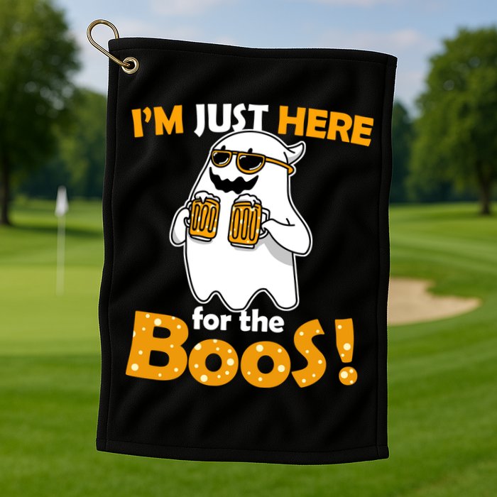 I'm Just Here For The Boos! Halloween Golf Towel