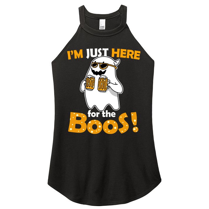 I'm Just Here For The Boos! Halloween Women's Perfect Tri Rocker Tank