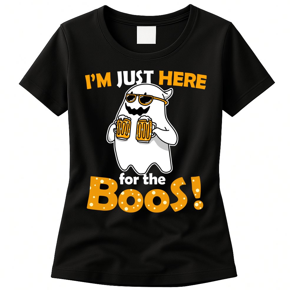I'm Just Here For The Boos! Halloween Womens T-Shirt