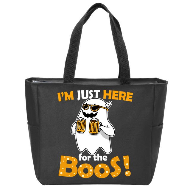 I'm Just Here For The Boos! Halloween Zip Tote Bag