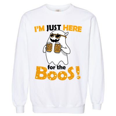 I'm Just Here For The Boos! Halloween Garment-Dyed Sweatshirt
