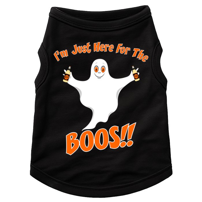 I'm Just Here For The Boos! Halloween Ghost Doggie Tank