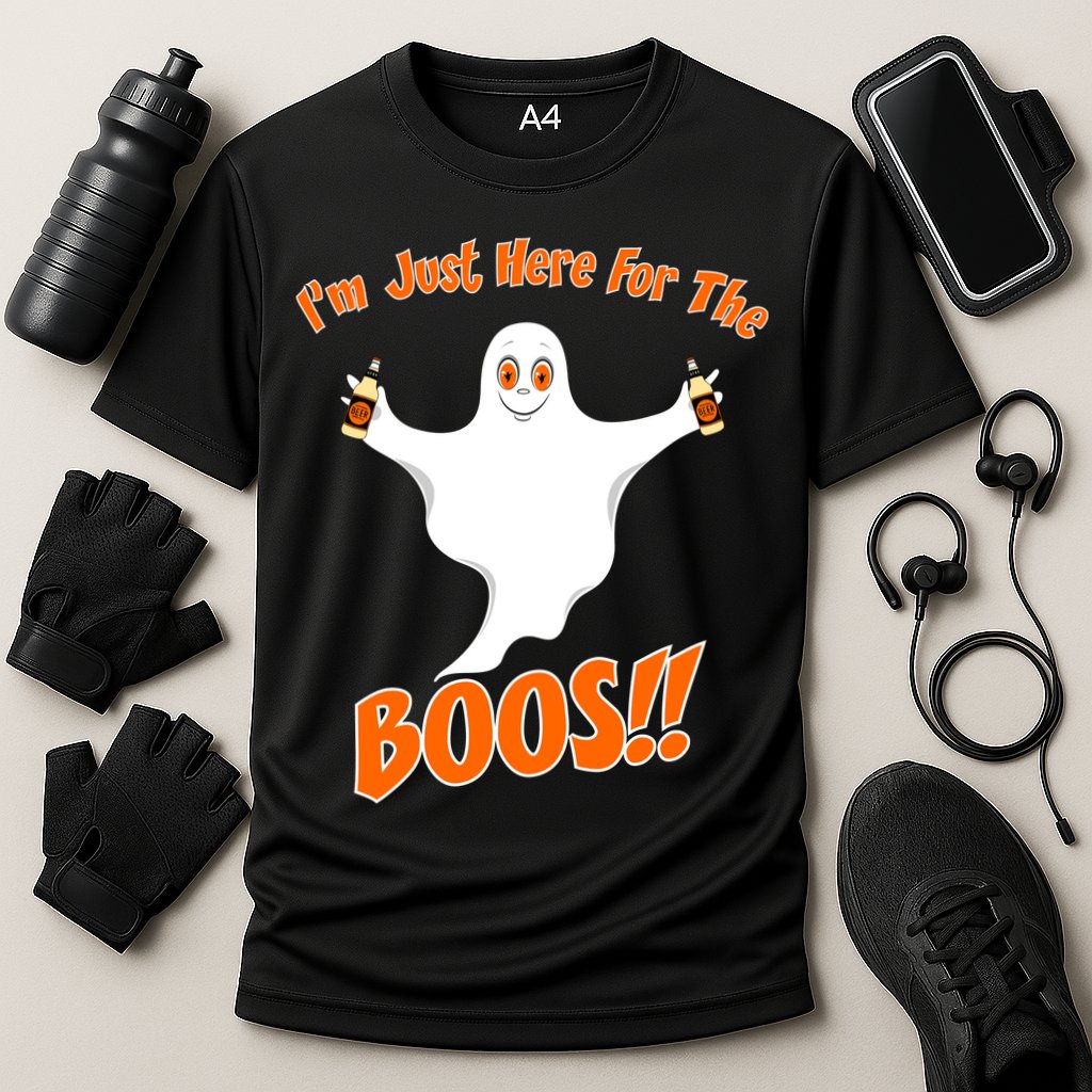 I'm Just Here For The Boos! Halloween Ghost Performance Shirt