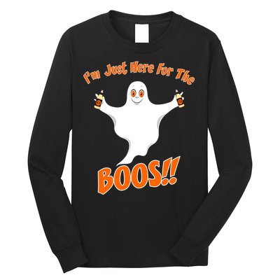 I'm Just Here For The Boos! Halloween Ghost Long Sleeve Shirt