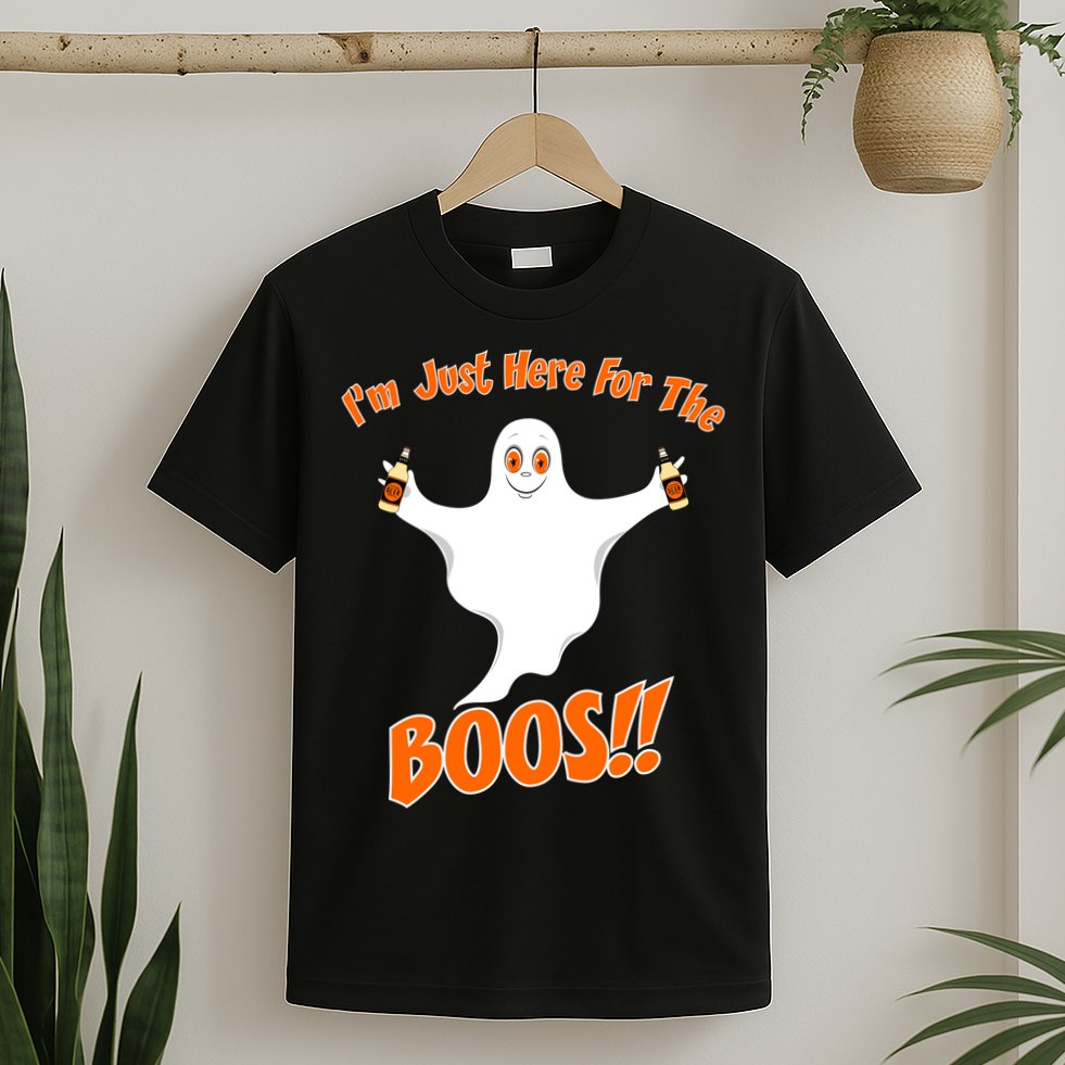 I'm Just Here For The Boos! Halloween Ghost T-Shirt