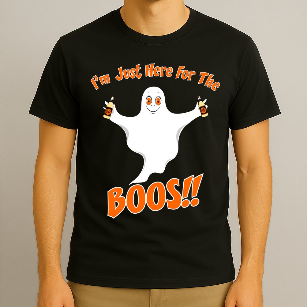 I'm Just Here For The Boos! Halloween Ghost T-Shirt