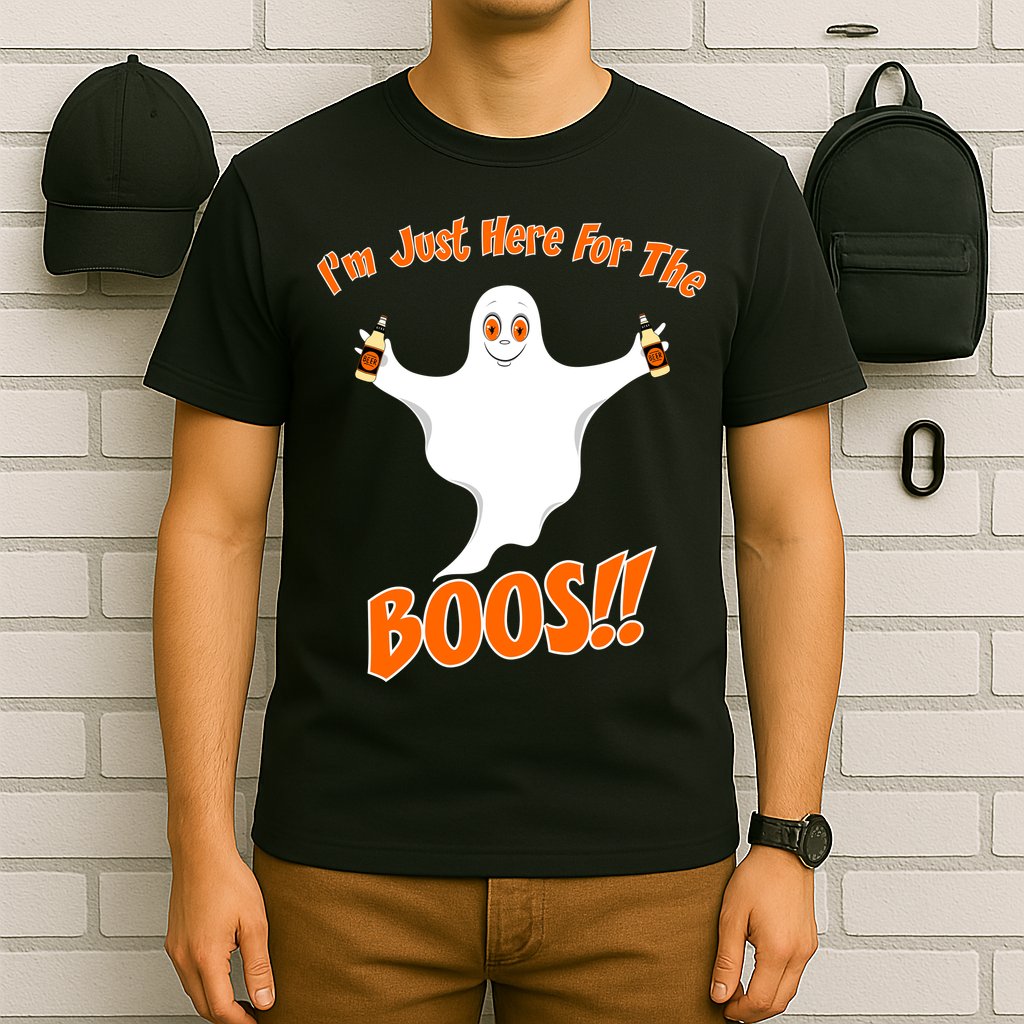 I'm Just Here For The Boos! Halloween Ghost T-Shirt