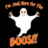 I'm Just Here For The Boos! Halloween Ghost Sustainable Bucket Hat
