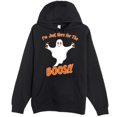 I'm Just Here For The Boos! Halloween Ghost Premium Pullover Hoodie