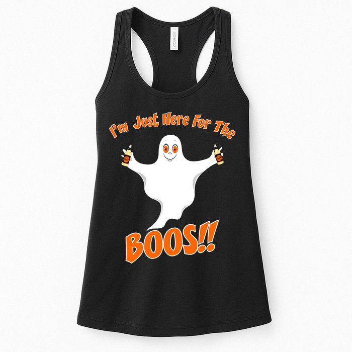 I'm Just Here For The Boos! Halloween Ghost Womens Tank Top