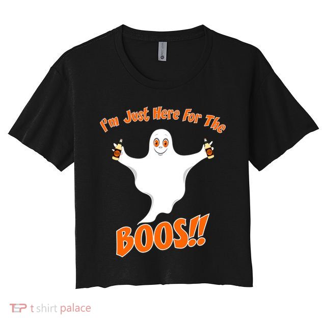 I'm Just Here For The Boos! Halloween Ghost Crop Top