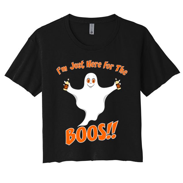 I'm Just Here For The Boos! Halloween Ghost Crop Top