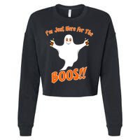 I'm Just Here For The Boos! Halloween Ghost Cropped Pullover Crew