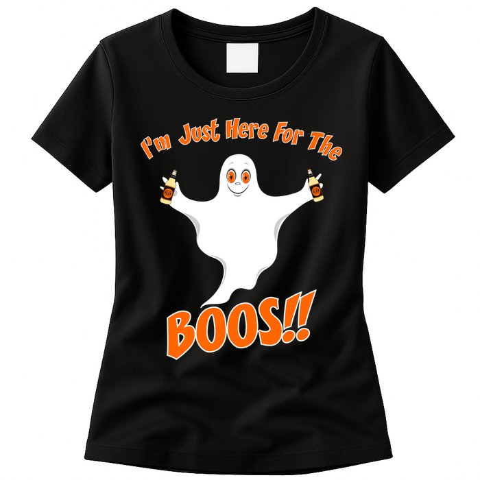 I'm Just Here For The Boos! Halloween Ghost Womens T-Shirt