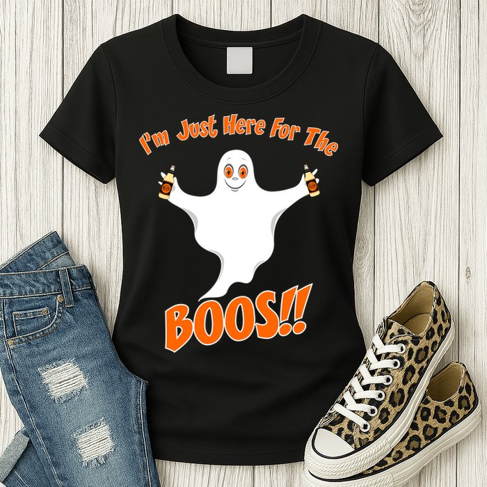 I'm Just Here For The Boos! Halloween Ghost Womens T-Shirt