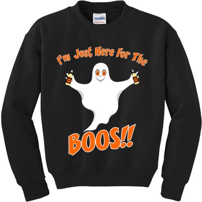 I'm Just Here For The Boos! Halloween Ghost Kids Sweatshirt