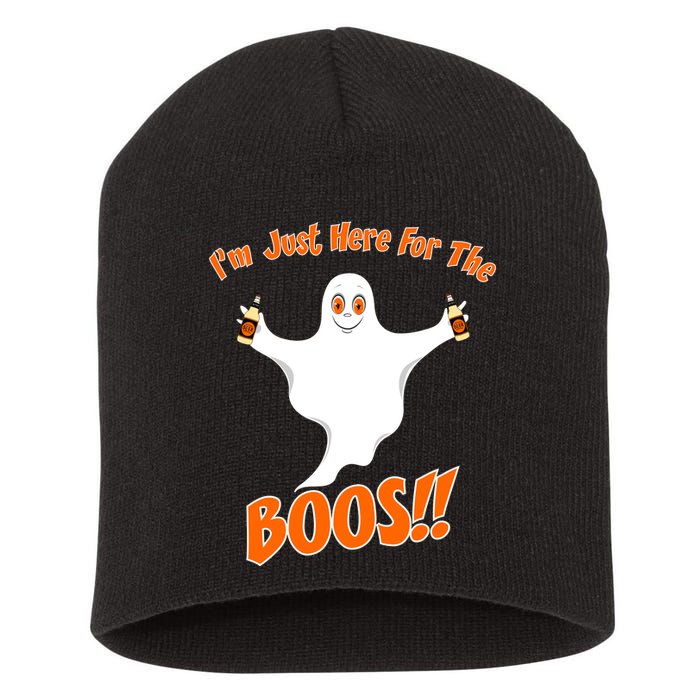 I'm Just Here For The Boos! Halloween Ghost Short Acrylic Beanie