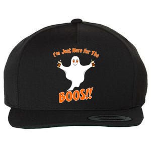 I'm Just Here For The Boos! Halloween Ghost Wool Snapback Cap